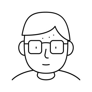 İnek insan çizgisi simgesi vektör illüstrasyon işareti