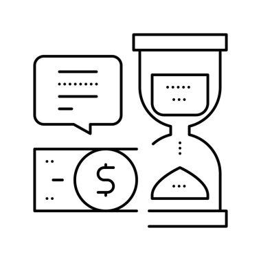 Yatırım dönüş çizgisi simge vektörünün izole edilme süresi