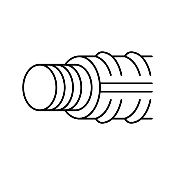 Production rebar line icon vector illustration — Stock Vector