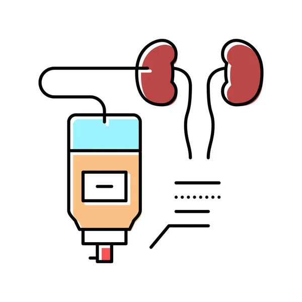 Nephrostomie-Krankheit Farbe Symbol Vektor Illustration — Stockvektor