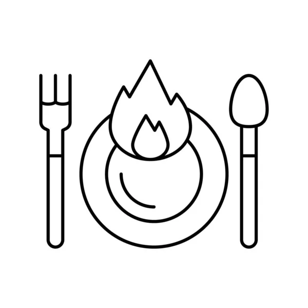 Pikantní obrázek ikony řádku stravy — Stockový vektor