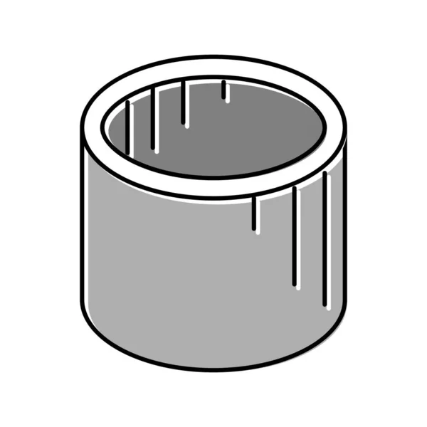 Brunnen Ringe Beton Farbe Symbol Vektor Illustration — Stockvektor
