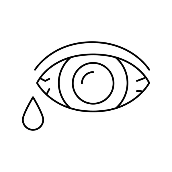 眼泪线图标矢量插图 — 图库矢量图片