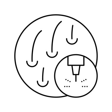 Kıl temizleme lazer aygıtı satır vektör resimlemesi