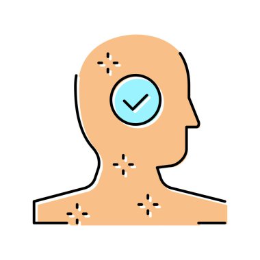 normal ten rengi ikonu vektör çizimi