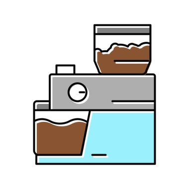 Kahve rengi ikonu vektör illüstrasyonu hazırlama aygıtı