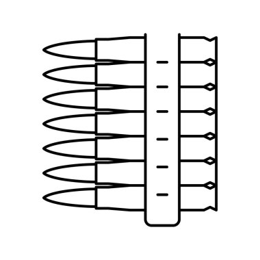 kurşun klipsi çizgi vektör illüstrasyonu