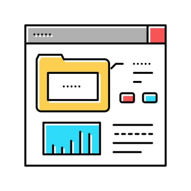 elektronik dizin düzeltme olay renk vektör illüstrasyonu
