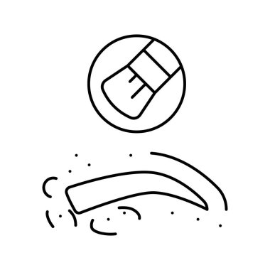 Kaş kozmetik çizgisi ikon vektör illüstrasyonuna alerjisi