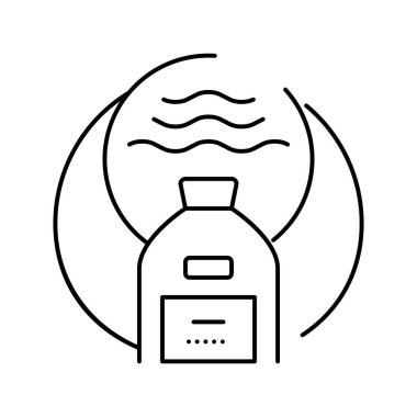 organik çözücü çizgi vektör çizimi