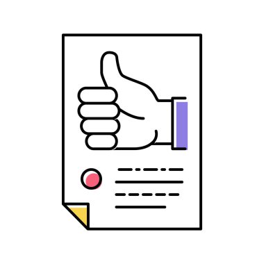 pozitif geribildirim rengi vektör resimlemesi