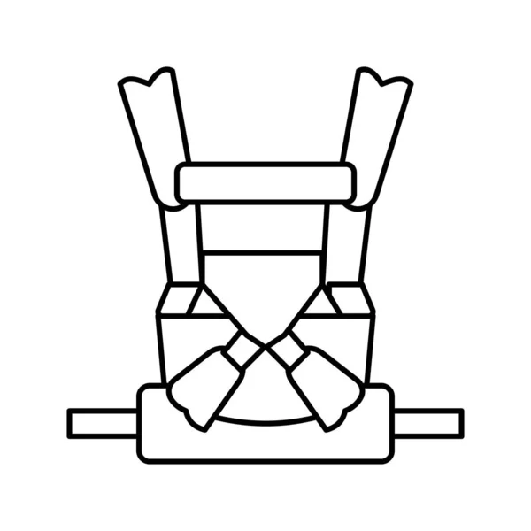 Baby carrier line ikon vektor illustration – Stock-vektor