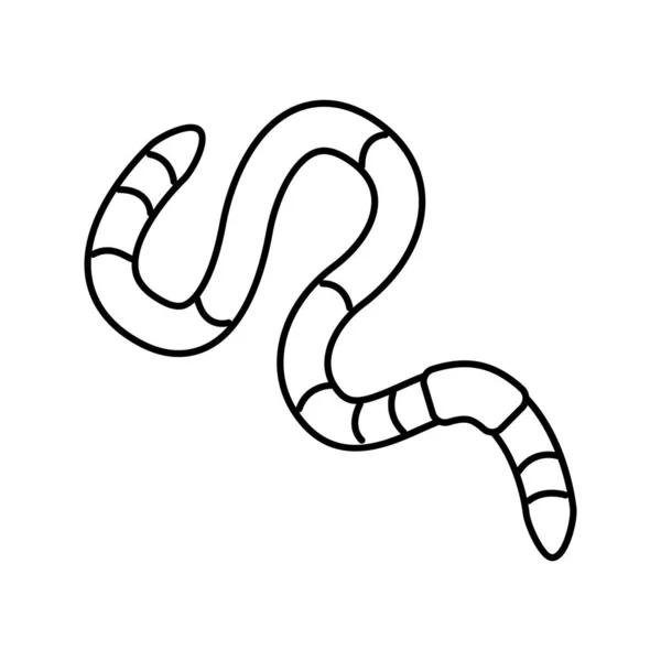 Saltamontes insecto línea icono vector ilustración — Vector de stock