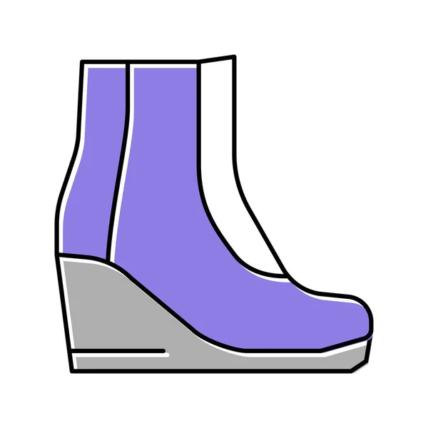 Boot model kleur pictogram vector kleur illustratie — Stockvector