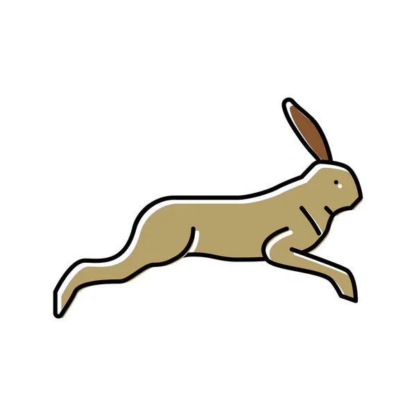 Hare wild animal color icon vector illustration — Stock Vector