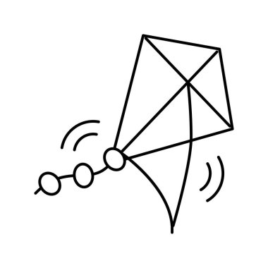 Açık hava oyuncakları çizgi ikon vektör illüstrasyonu