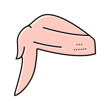 kanat 2 eklem tavuk rengi vektör illüstrasyonu