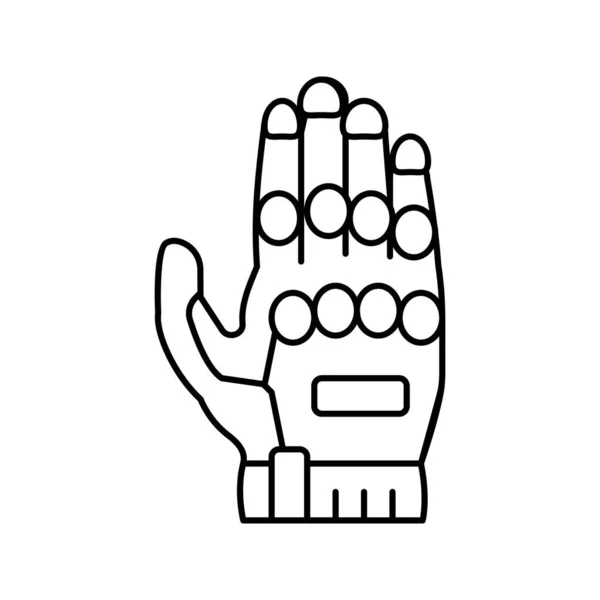 Handschuh Motorrad Linie Symbol Vektor Illustration — Stockvektor