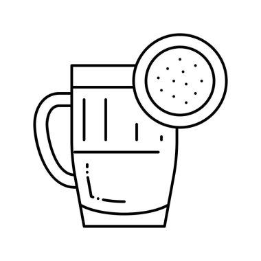 Çay çizgisi ikon vektör illüstrasyonunu tatlandırmak