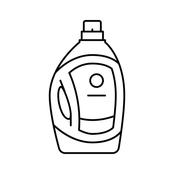 Flüssigwaschmittel Flasche Linie Symbol Vektor Illustration — Stockvektor