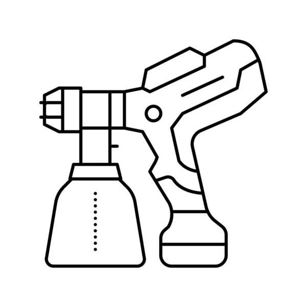 Pistola de spray ferramenta linha ícone vetor ilustração —  Vetores de Stock