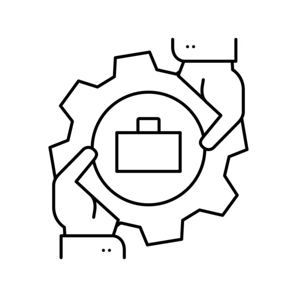 Partenariat secteur d'activité icône vectoriel illustration — Image vectorielle