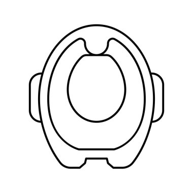 Lazımlık eğitim koltuğu çizgisi ikon vektör çizimi