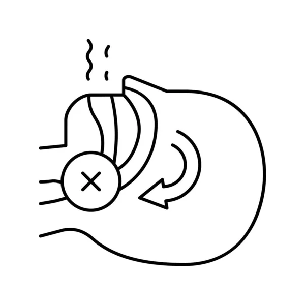 Ilustração do vetor do ícone da linha da apneia do sono —  Vetores de Stock