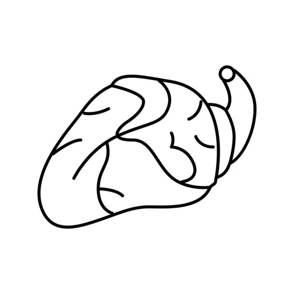 Hjärta kyckling linje ikon vektor illustration — Stock vektor