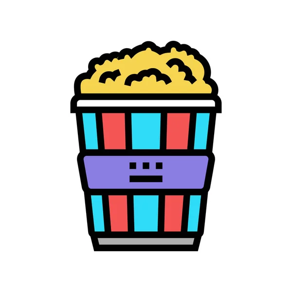 Popcorn food color icon vector illustration — Stock Vector