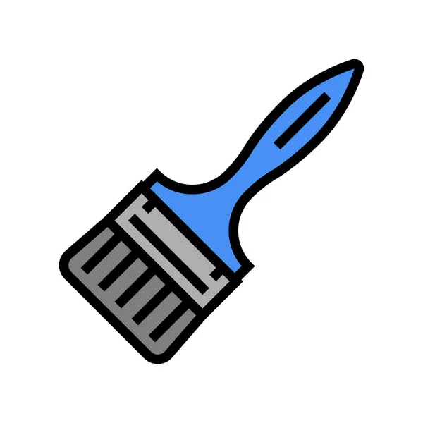 Brosse outil couleur icône vectoriel illustration — Image vectorielle