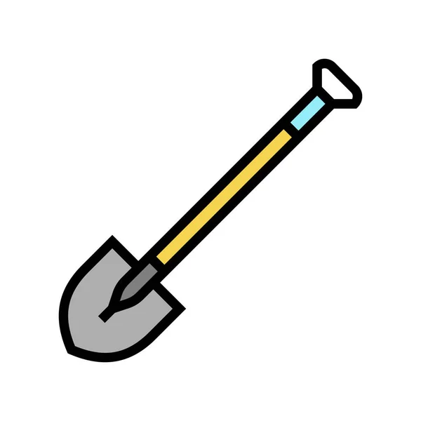 Shovel tool color icon vector illustration — Stock Vector