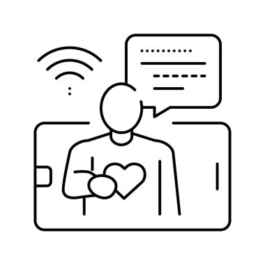 çevrimiçi iletişim hattı vektör illüstrasyonu