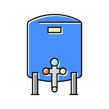 Su filtresi renk vektör illüstrasyonlu tank