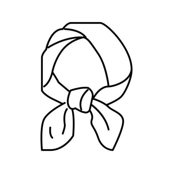 首のスカーフシルクラインのアイコンベクトルイラスト — ストックベクタ