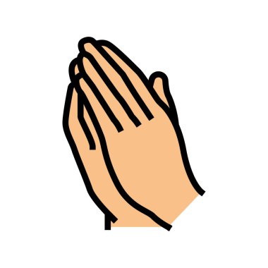 Lütfen el hareketi renk vektör illüstrasyonuName