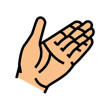 yardımcı el rengi ikon vektör ilüstrasyonu