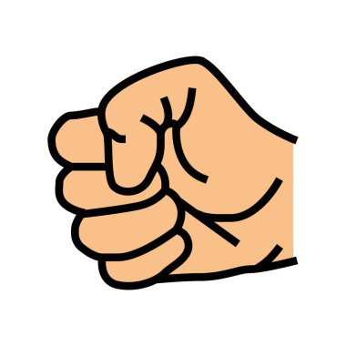 el hareketi renk ikonu vektör illüstrasyonu