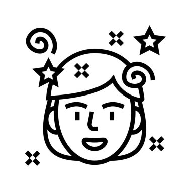 eğlenceli ruh hali çizgisi vektör resimlemesi