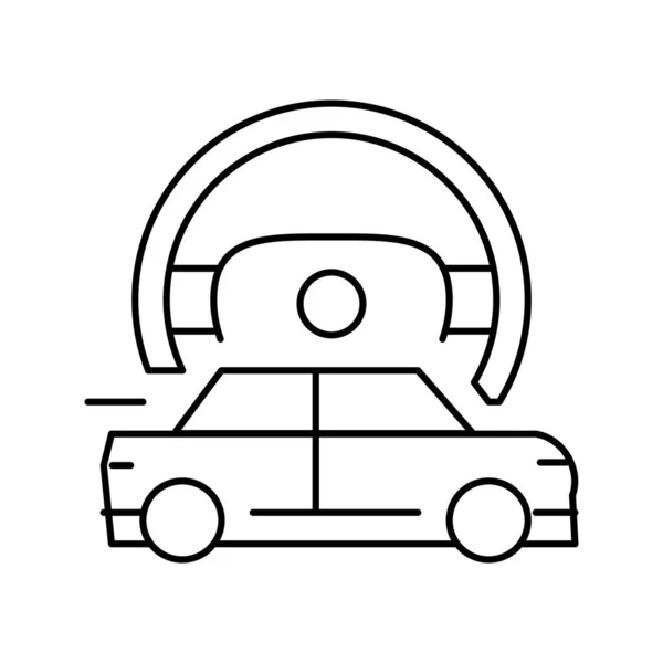 Schnell fahren Herren Freizeit Linie Symbol Vektor Illustration — Stockvektor