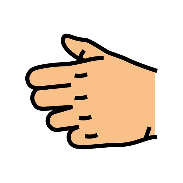 Uchwyt ręka gest kolor ikona wektor ilustracja — Wektor stockowy