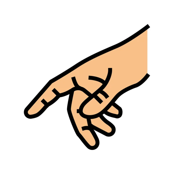 Toque com a ilustração do vetor ícone da cor do dedo — Vetor de Stock
