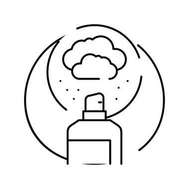 aerosol sprey çizgisi ikon vektör çizimi