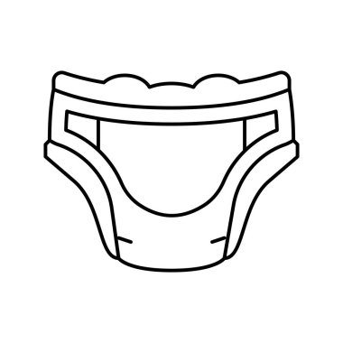 Bebek bezi çizgisi ikonu vektör çizimi