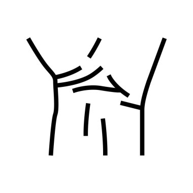 bilek çizgisi ikonu vektör çizimi