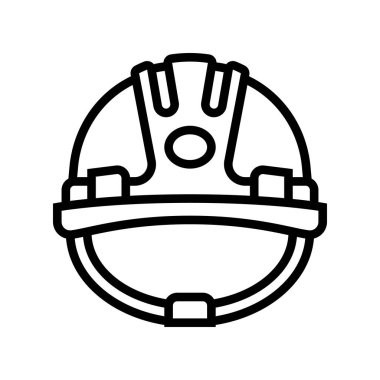 Kask oluşturucu satır simgesi vektör çizimi