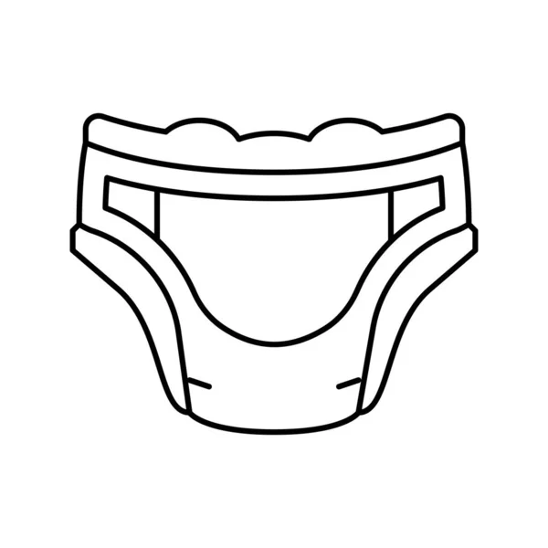 Illustrazione vettoriale icona linea bambino pannolino — Vettoriale Stock