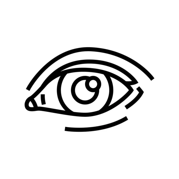 Eye face line icon vector illustration — 스톡 벡터