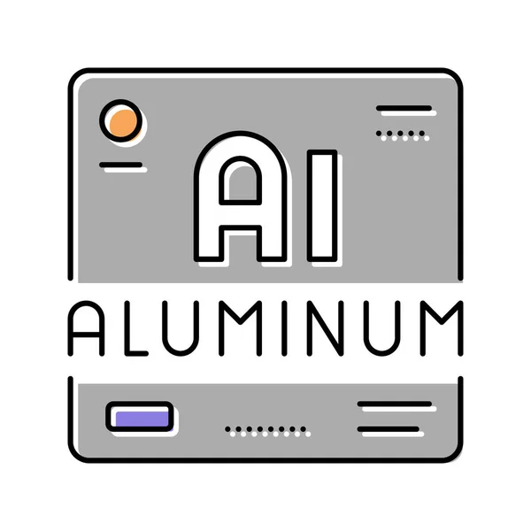 Alumínium kémiai anyag színe ikon vektor illusztráció — Stock Vector