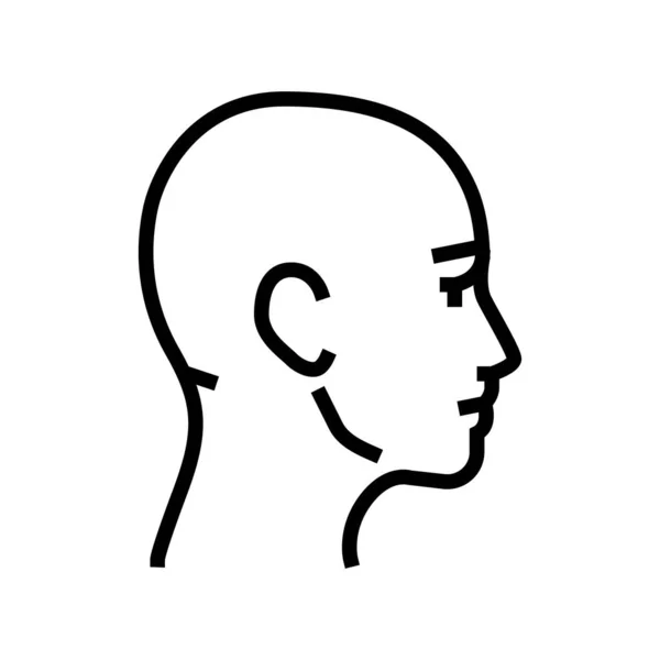 Head human line icon vector illustration — 스톡 벡터